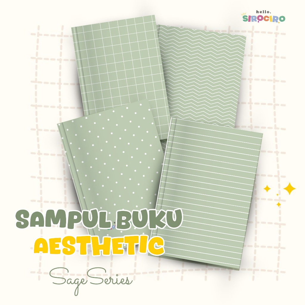 

8 Lembar Sampul Buku SAGE Aesthetic Sampul Buku Lucu A5 & B5
