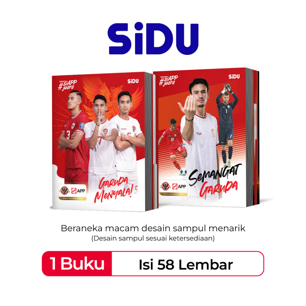

PROMO SPESIAL SiDU Buku Tulis Timnas 58 Lembar - 10 buku