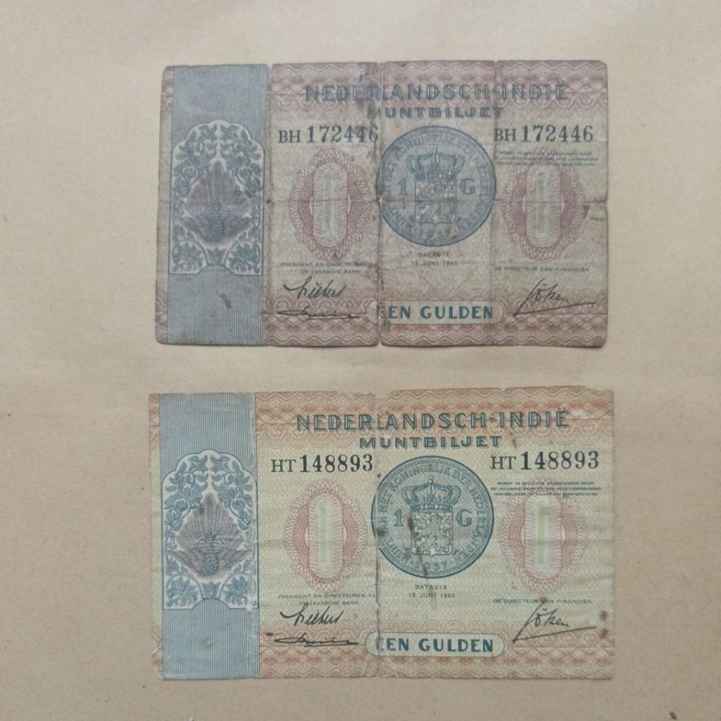 Uang Satu Gulden Muntbiljet 1940