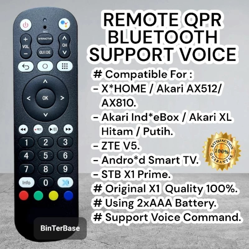 Remote remot stb X* Home Akari Zte V5 Andr*id Tv Box Original 100% Support bisa Voice Command X1 Fir