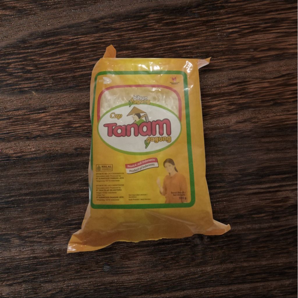 

1bungkus bihun jagung cap tanam jagung