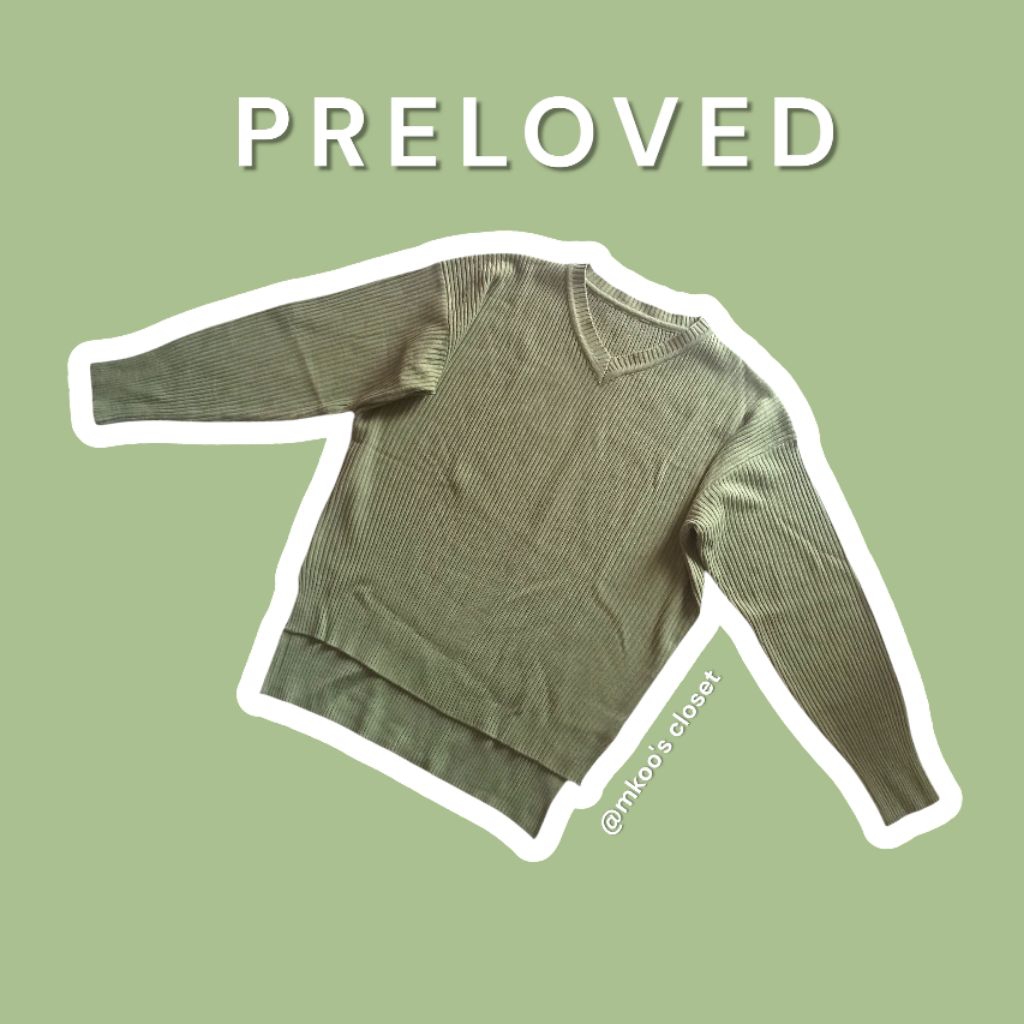 Top Knit Rajut Premium V Neck Atasan Wanita LIZZY [PRELOVED]