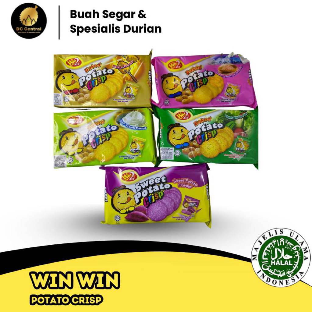 

Win2 Baked Potato Crisp Vegetable,BBQ,Sweet Potato,Sour Cream,Tomato Flavour 120gr