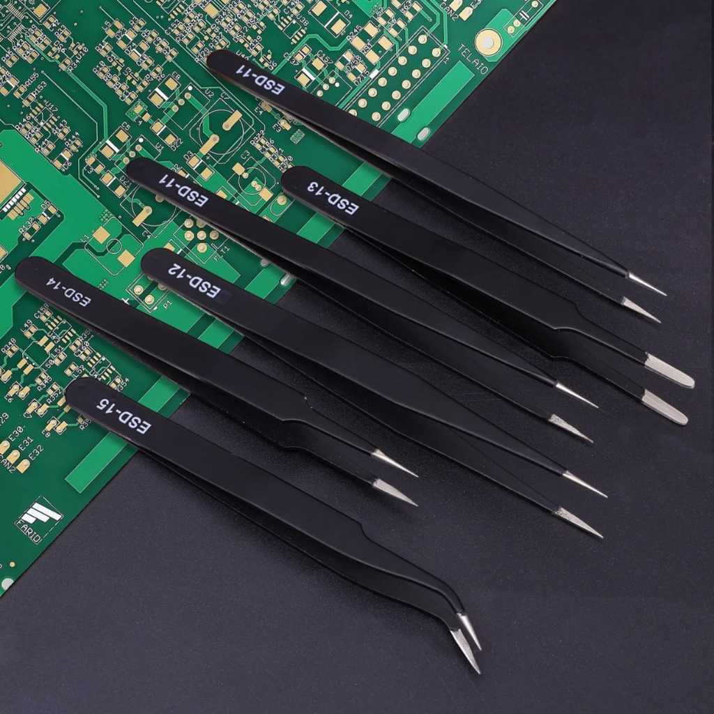 Pinset Service Handphone Bengkok Tajam Pingset Reparasi Hp Pinset