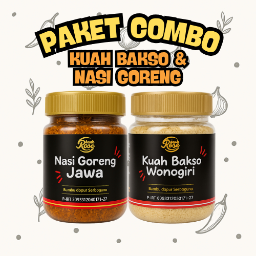 

PAKET COMBO BUMBU KUAH BAKSO & NASI GORENG Kemasan Botol [300 gram] - Dapur Kak Rose