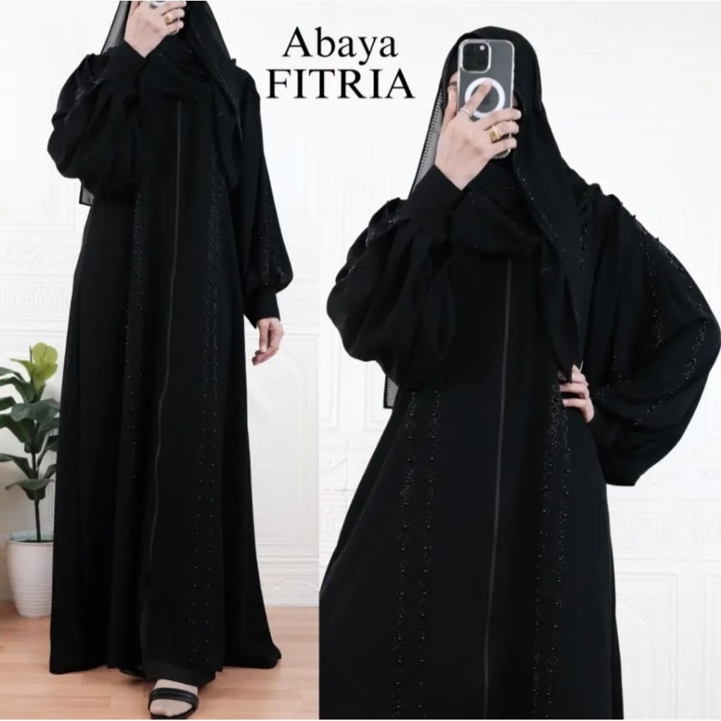 New model abaya gamis hitam remaja diamond payet FITRIA