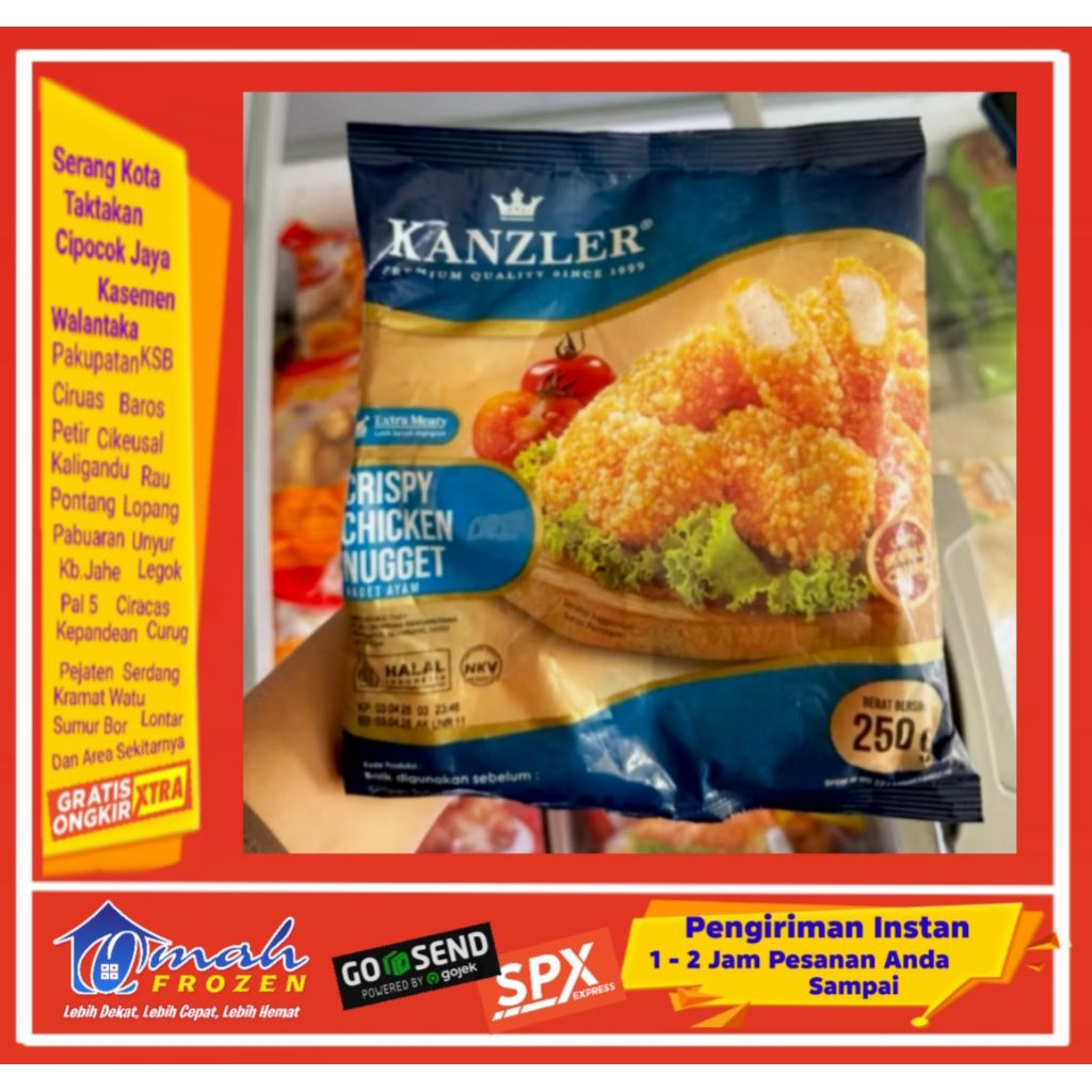 

Kanzler Crispy 250 gr, Nugget Kanzler, Frozen Serang