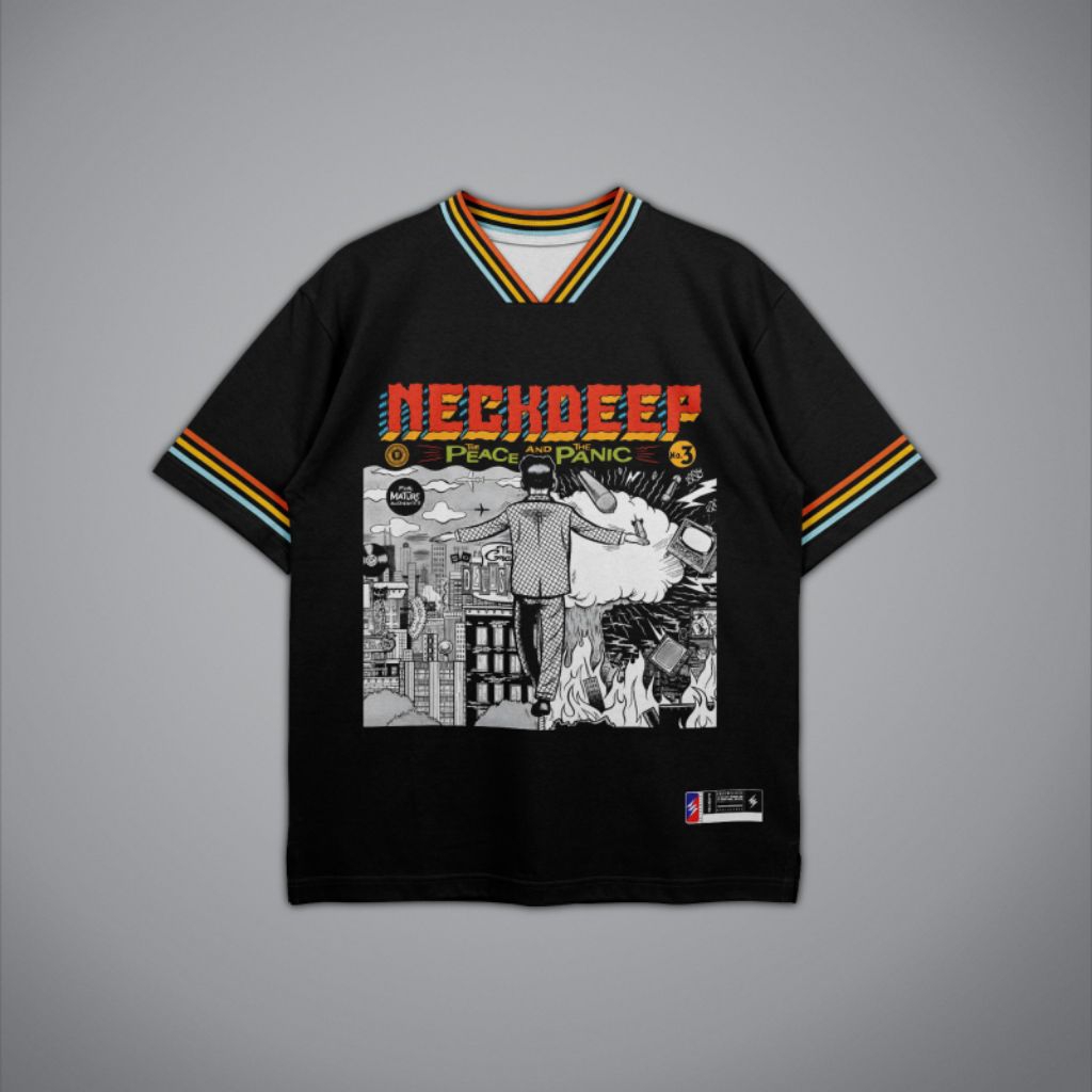 NECKDEEP - JERSEY OVERSIZE NECKDEEP HITAM - STREETWEAR - KASUAL