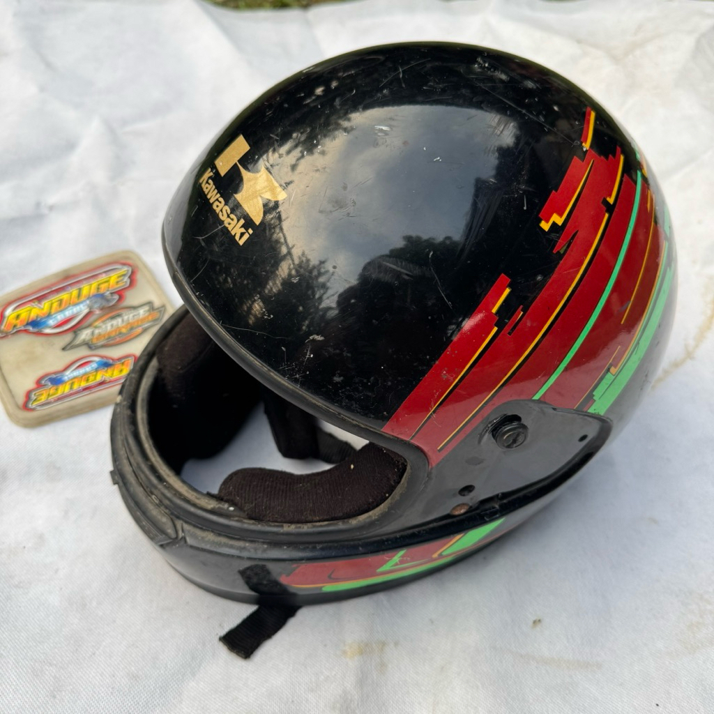 helm helem helmet Kawasaki ninja r lama kis hitam Oryginal second bekas