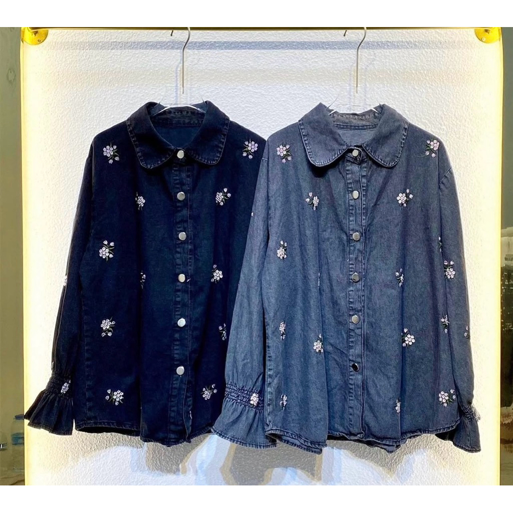 atasan jeans bordir