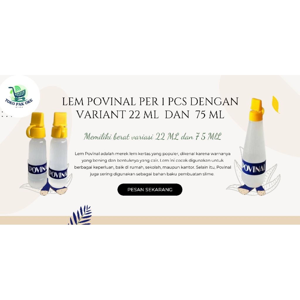 

Lem Povinal 22ml dan 75ml
