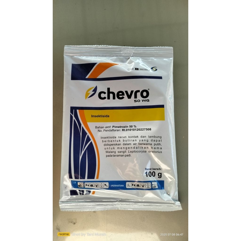 100 gram CHEVRO 50 WG Pimetrozim, Pembasmi wereng trips kutu kebul Tungau apids pada tanaman padi ca