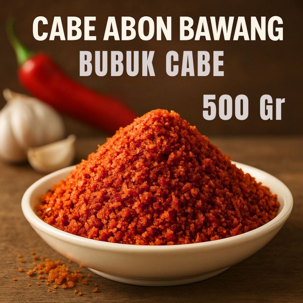 

Bumbu Tabur Cabe Abon Bawang Tanpa MSG 500gr – Rasa Bon Cabe Gurih Pedas Premium, Aman Tanpa Kimia