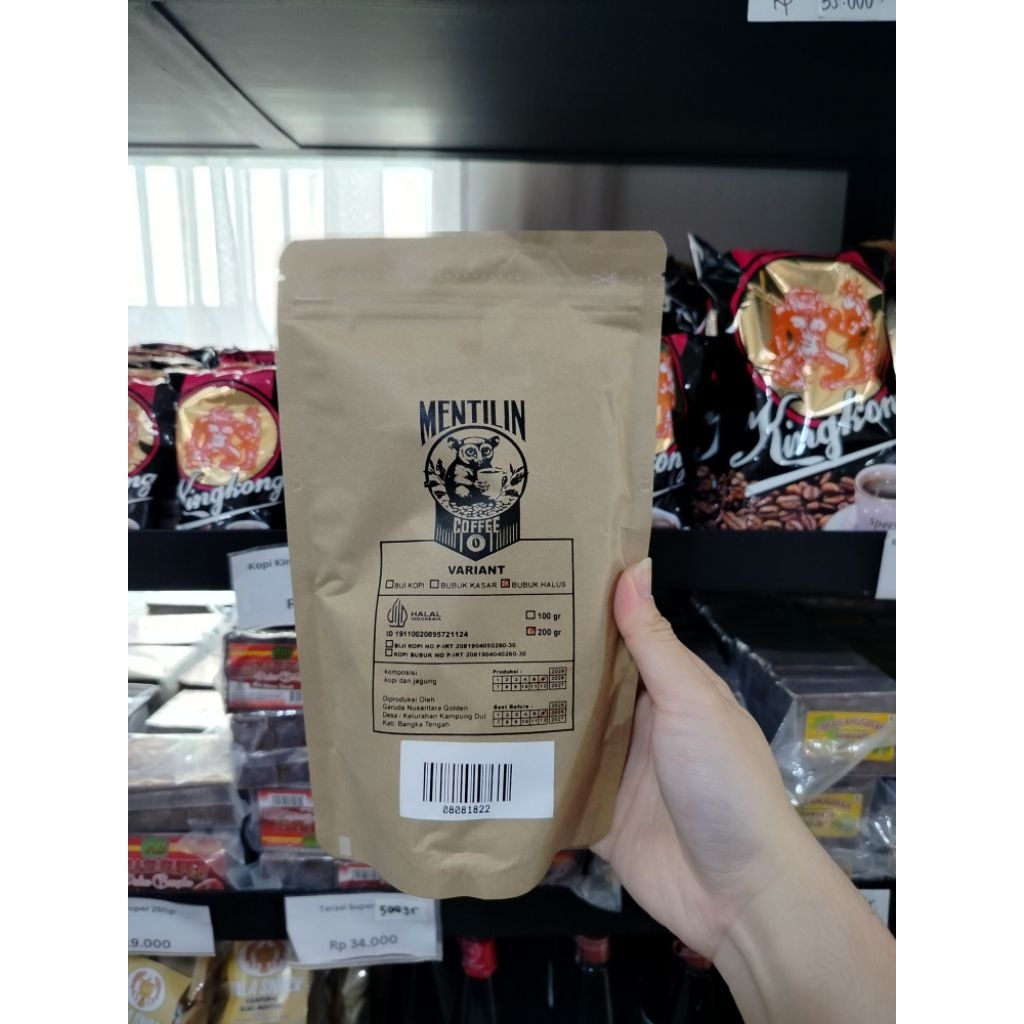 

Kopi bubuk khas Bangka Tengah cap Mentilin, 200gr