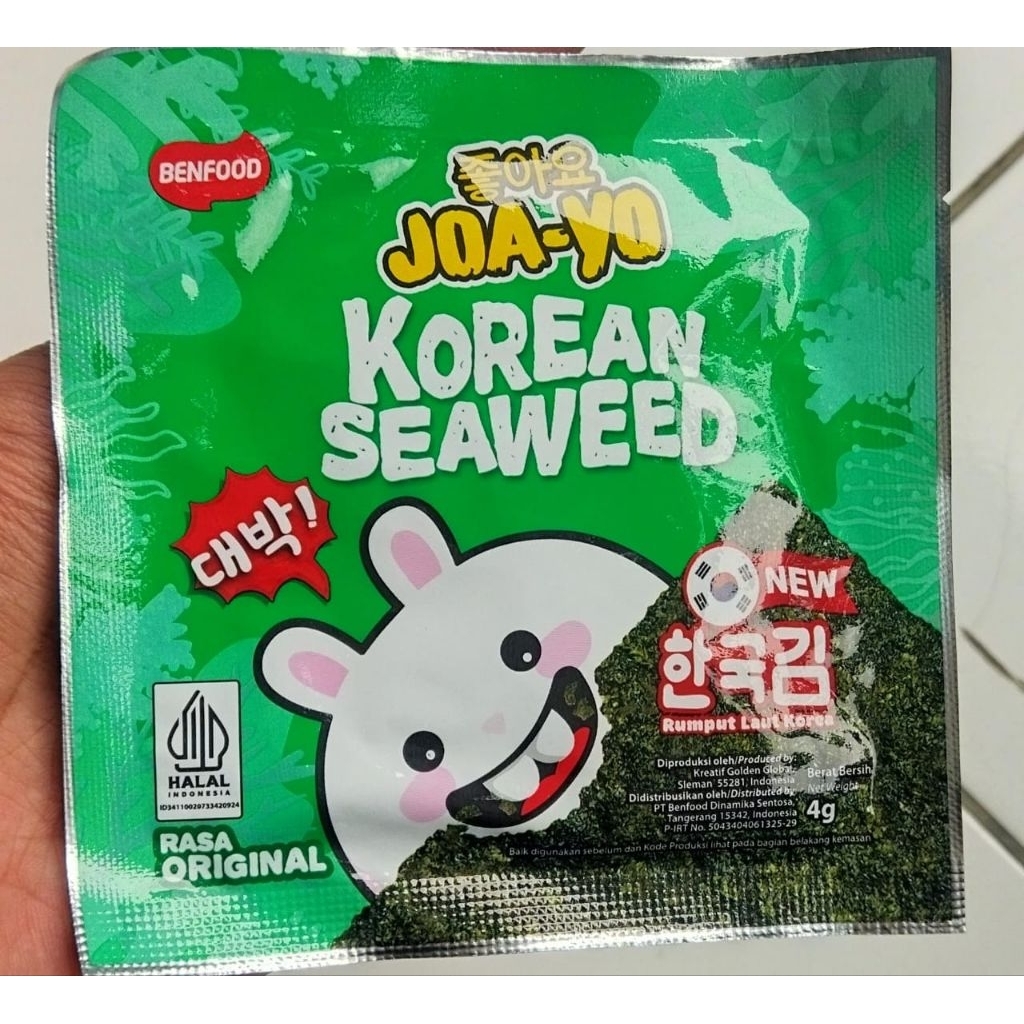 

RUMPUT LAUT JOA-YO JOAYO KOREAN SEAWED ORIGINAL 1box isi 12pcs