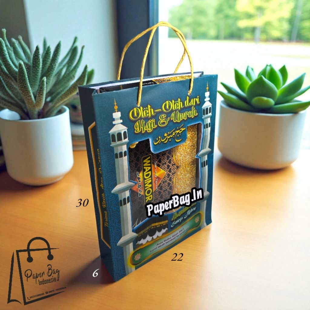 

Paper Bag Oleh Oleh Haij dan Umroh Uk Kecil, Sedang, Besar & Jumbo | Tas Kertas Hajian