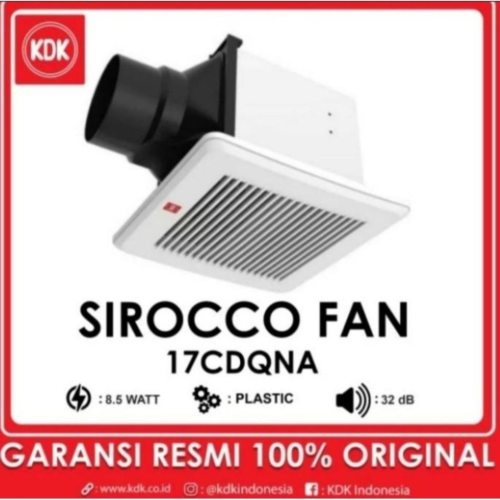 Exhaust Fan Plafon KDK 17CDQNA Sirocco