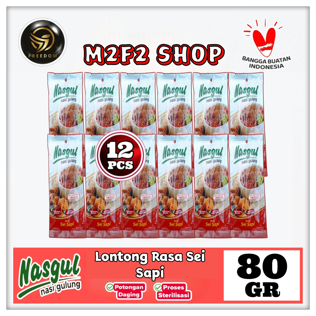

Nasgul Nasi Gulung Rasa Sei Sapi | Lontong - 80 gr (Kemasan 12 Pcs)