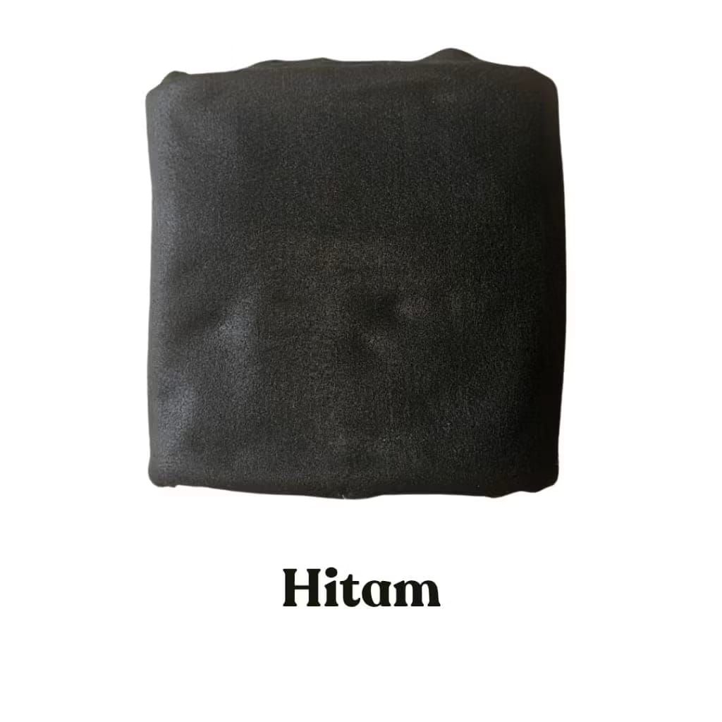 ONLY HITAM Kain Flanel Hitam IMPORT PER METER - Tebal & Berkualitas