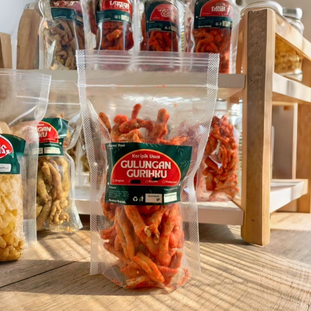 

ISVB - 100 Gr Keripik Usus Balado | Gulungan Gurihku | Crispy | Renyah Gurih | Pedas Manis