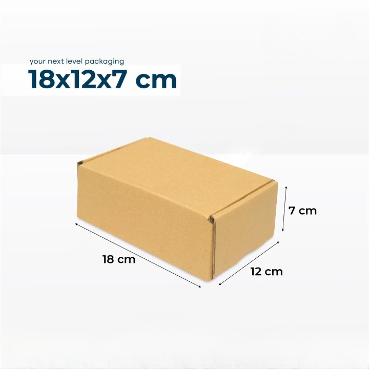

5 Pcs Kotak Karton Kemasan Hampers Kado Ukuran 18x12x7cm Box Die Cut Coklat Polos