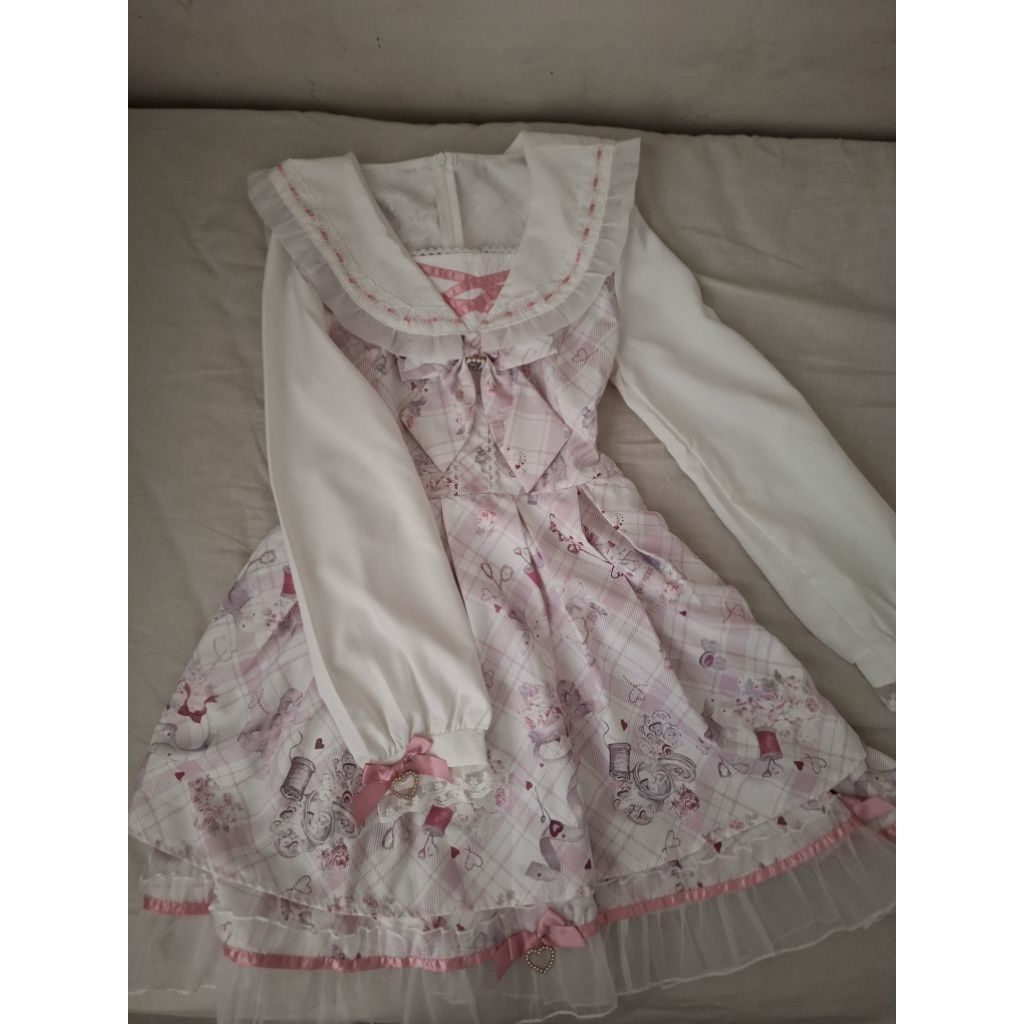 lizlisa DUPE sewing bear one piece setup jirai kei ryousangata ryosangata dress