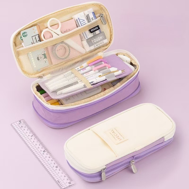

Scalable large capacity multifunctional pencil case, new minimalist high school pencil case, multi-layer girls' pencil case