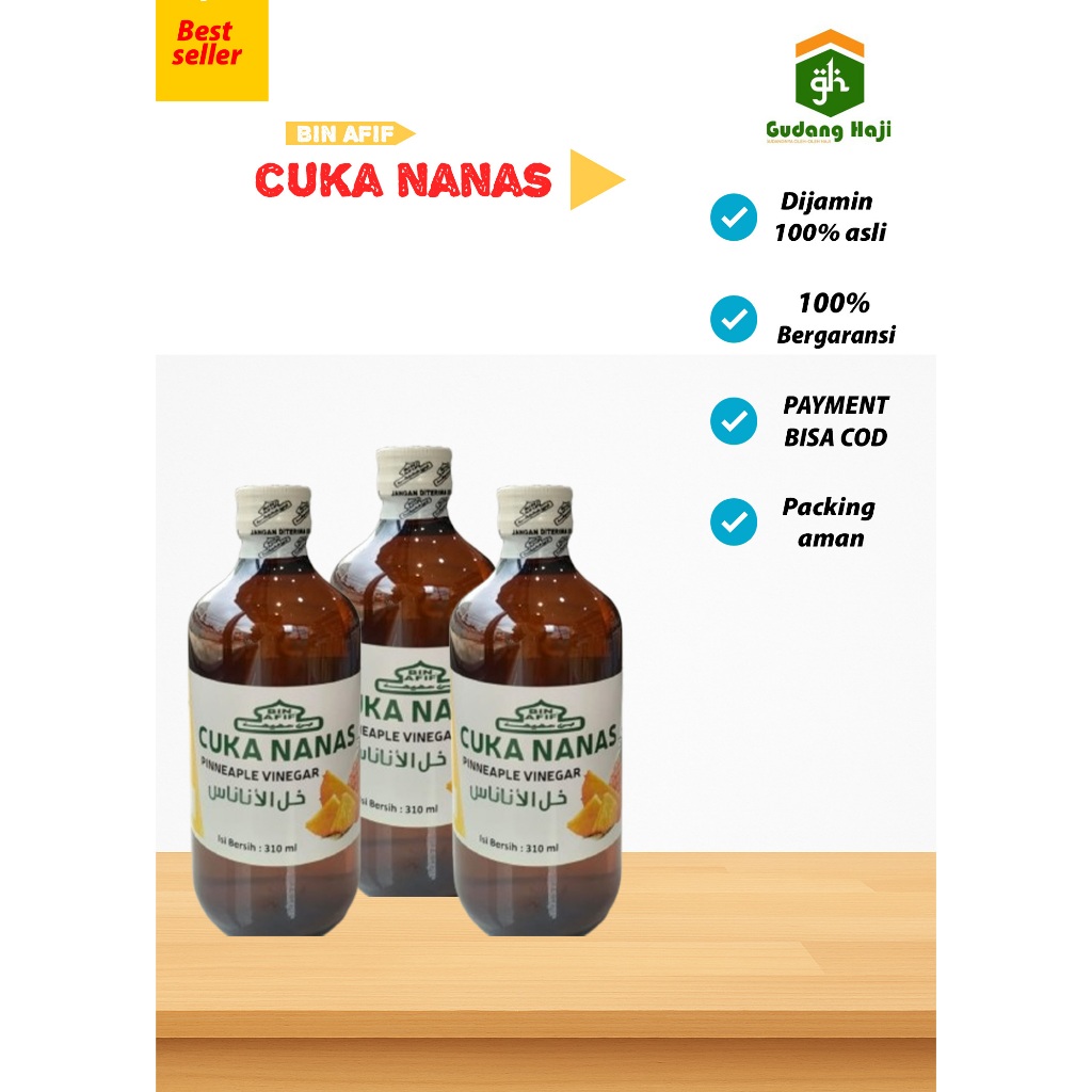 

BIN SAFFIE Cuka Nanas 310ml | Pineapple Vinegar
