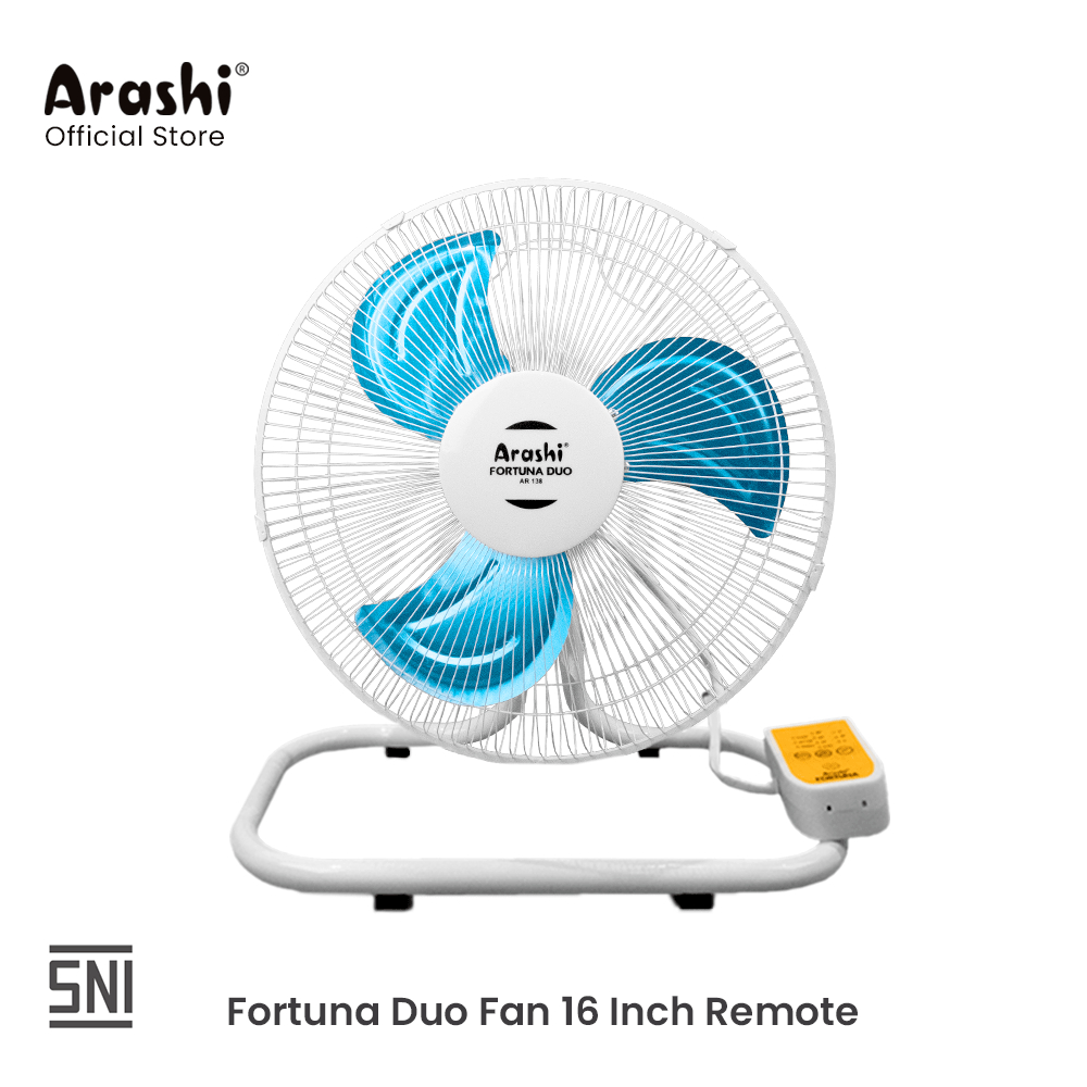 Arashi Kipas Angin Meja Dinding Remote Fortuna Duo 16inch + Remote
