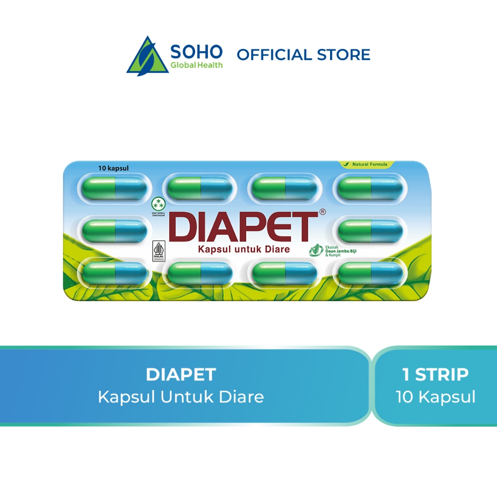 Diapet Kapsul Untuk Mencret 1 Strip @10 Kapsul