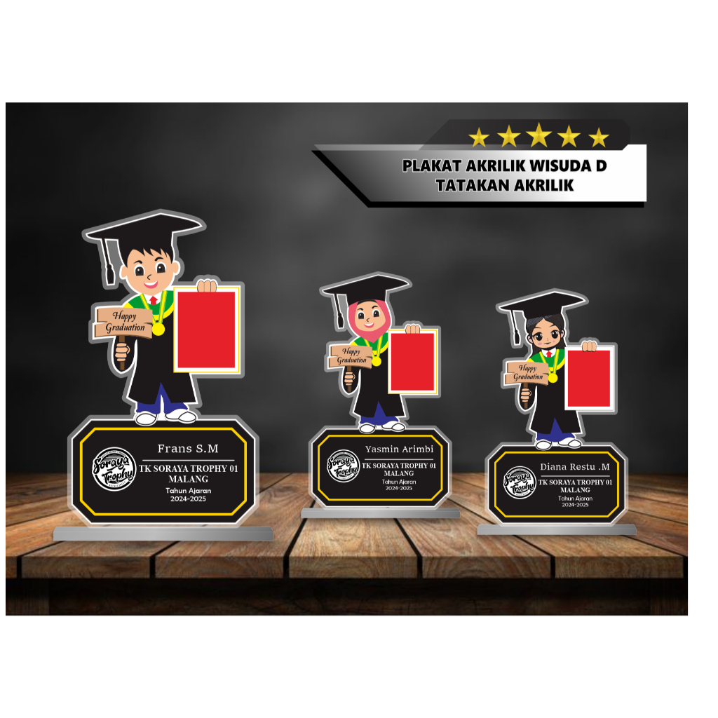 PLAKAT AKRILIK WISUDA D TATAKAN AKRILIK