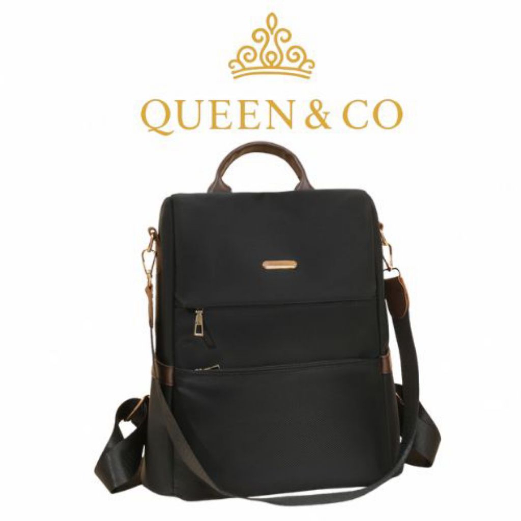 Tas Ransel Wanita Elegan Warna Putih Pink – Backpack Queen & Co Import Fashion Korea Look