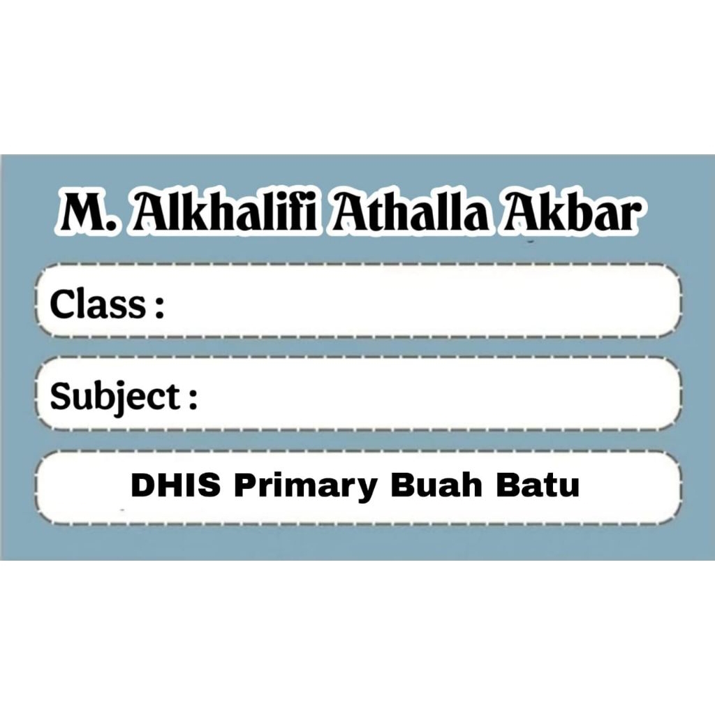 

(ISI 50 PCS) SUDAH ADA LEM STICKER LABEL BUKU SEKOLAH CUSTOM NAMA & FOTO MOTIF POLOS