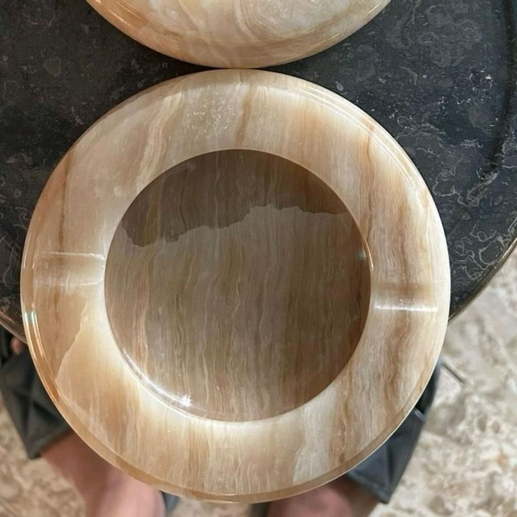 Asbak batu marmer onyx / astray batu marmer minimalis