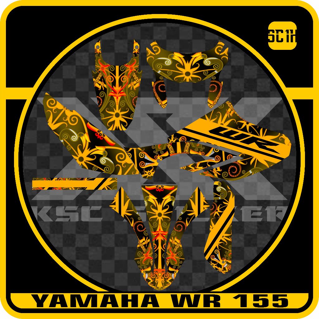 KSC - DECAL STIKER STICKER YAMAHA WR 155 BATIK DAYAK SC1H SETIKER WR 155 FULL BODY