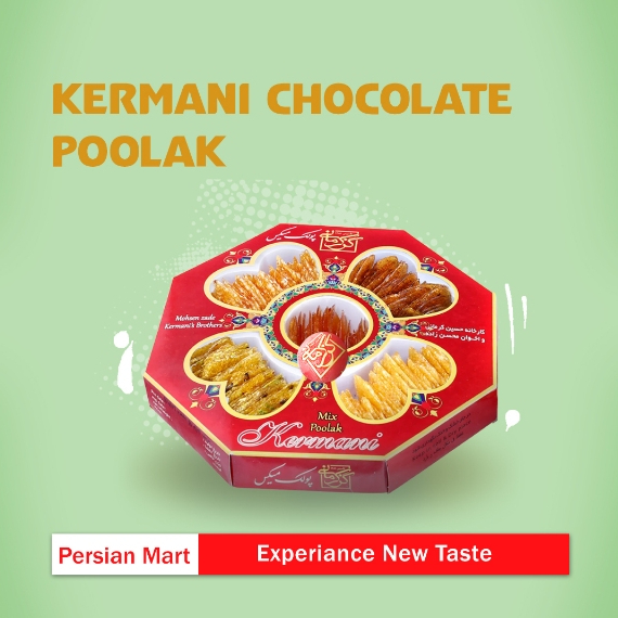 

Kermani Chocolate Poolake – Premium Iranian Chocolate Candy