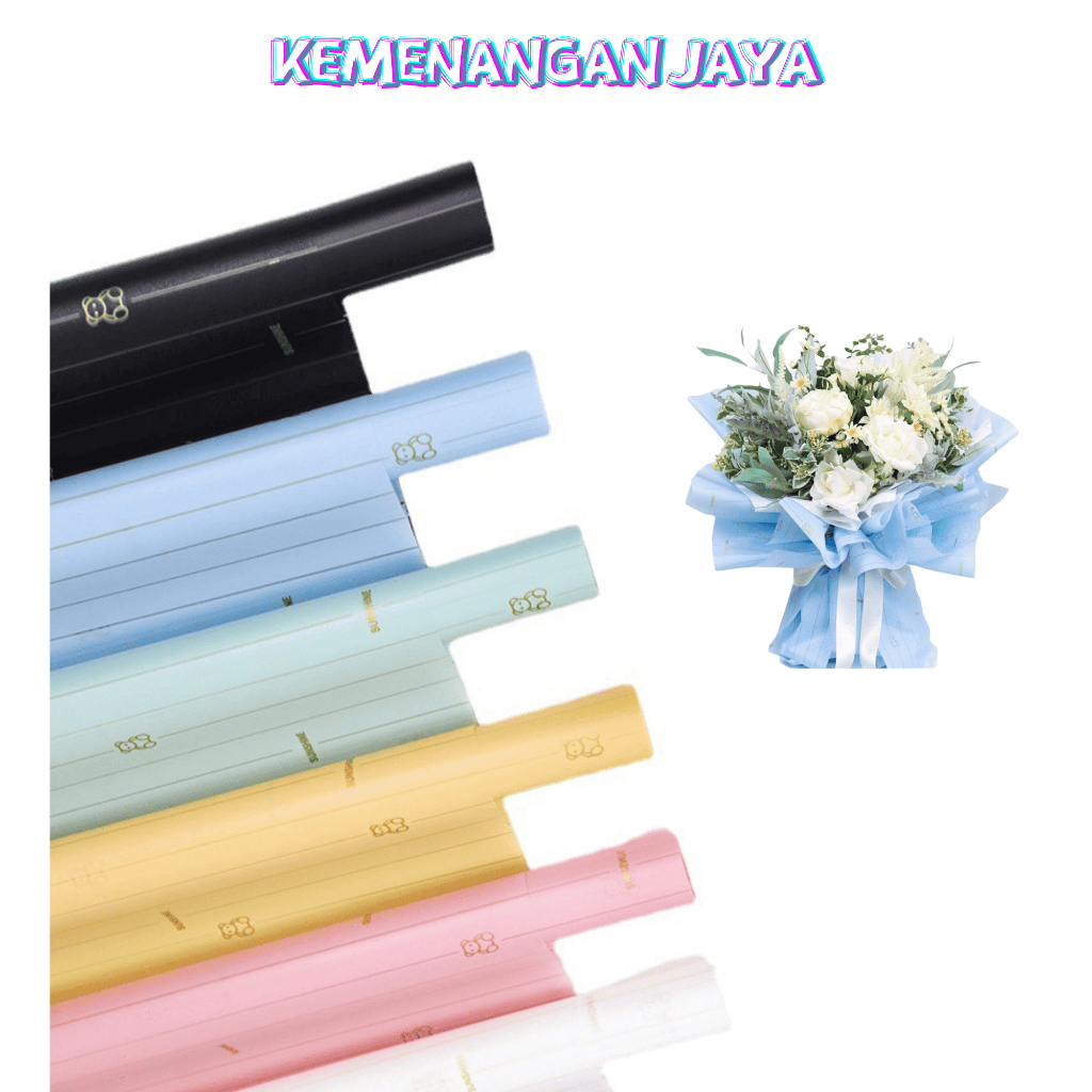 

Isi 20 LEMBAR Flower Wrapping Paper Waterproof Cellophane Kertas Buket Bunga Waterproof KB057