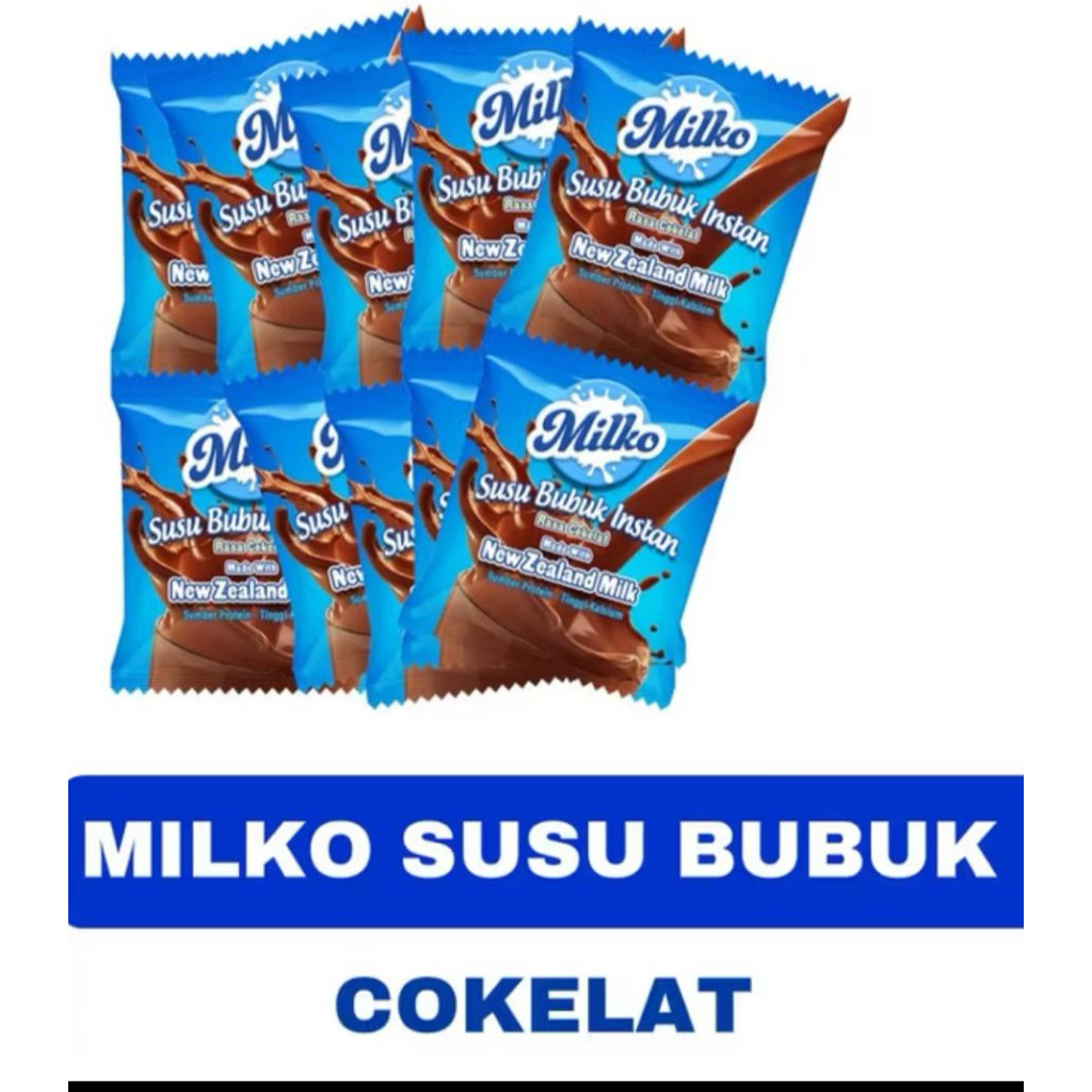 

Milko Susu Bubuk Instant Rasa Coklat 10x27gram