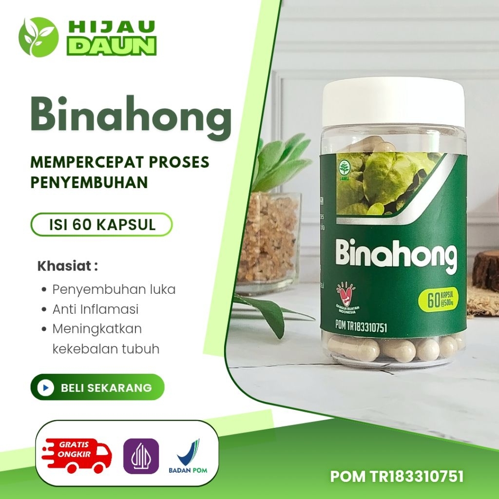 Binahong Al-Afiat 60 Kapsul - Obat Herbal untuk Penyembuhan Luka, Patah Tulang & Kesehatan Alami