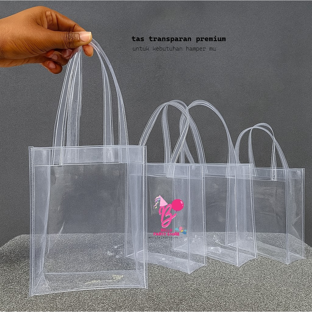 

Tas Mika Transparant Premium tas hampers transparan tar transparan tas bento bekal ulang tahun