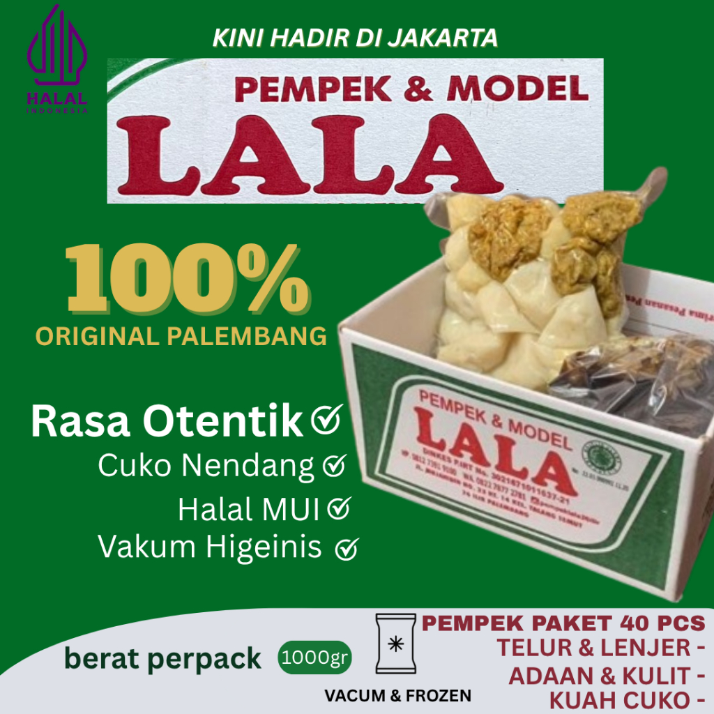 

PEMPEK LALA 26 ILIR PALEMBANG PAKET 40 PCS