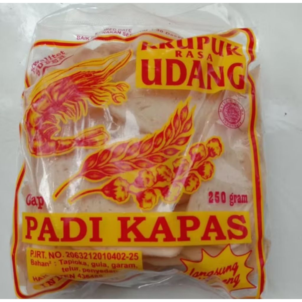 

Kerupuk Udang Utuhan (Sedeng) Padi Kapas 250gr