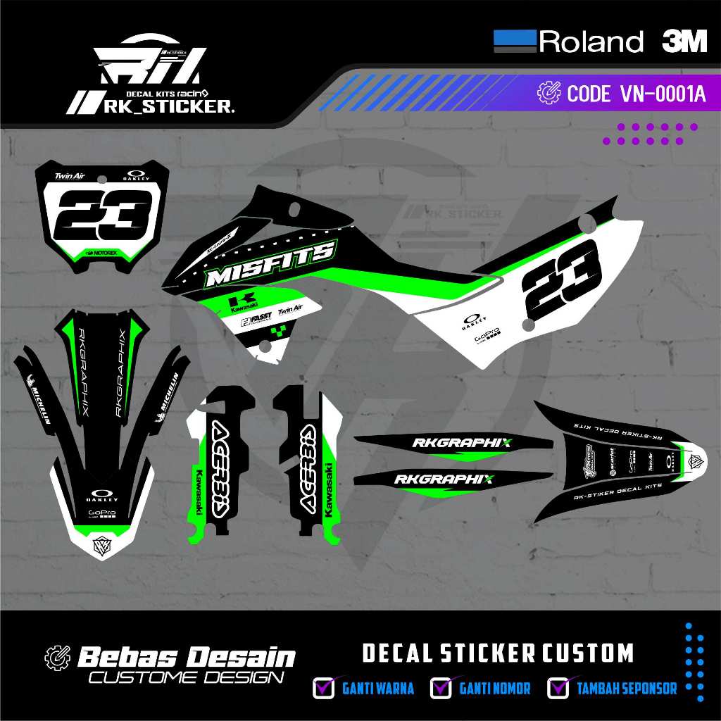 DECAL KLX 150 SE 2023-2024 - DECAL KLX 150 SM 2023-2024FREE USTOME DESIGN
