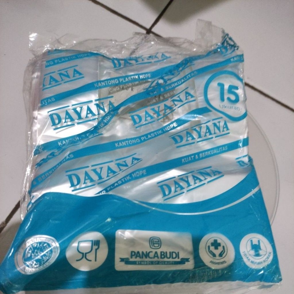 Kantong kresek bening ukuran 15 berat -+250gram