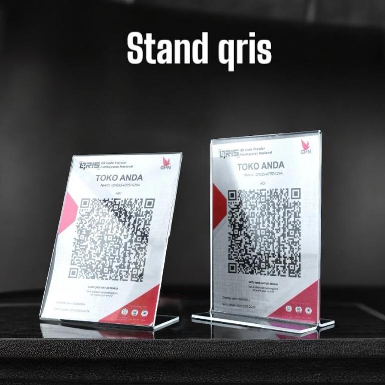 

STAND QRIS AKRILIK HOLDER A6 DISPLAY " akriliknya aja