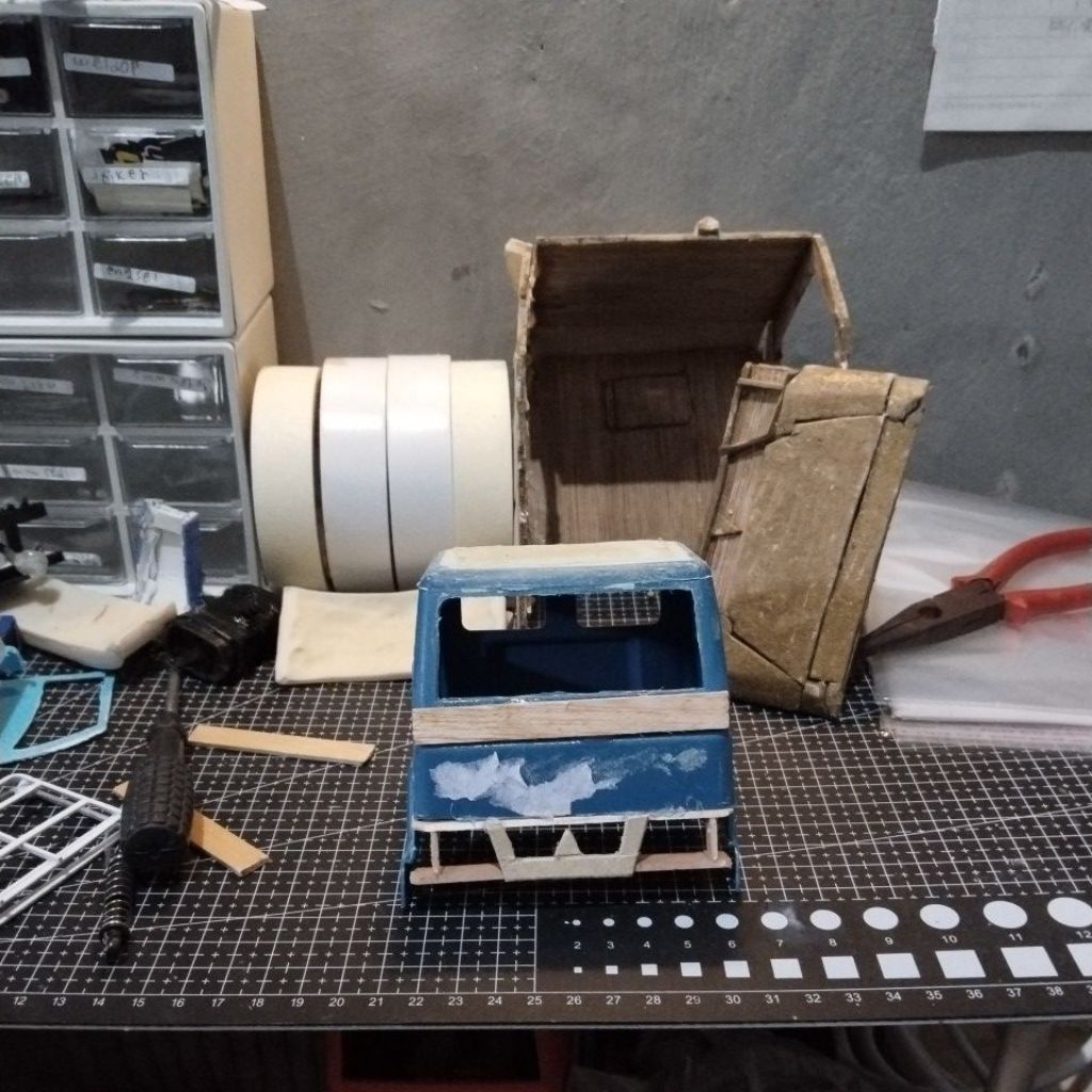 kabin modifikasi miniatur truk plastik