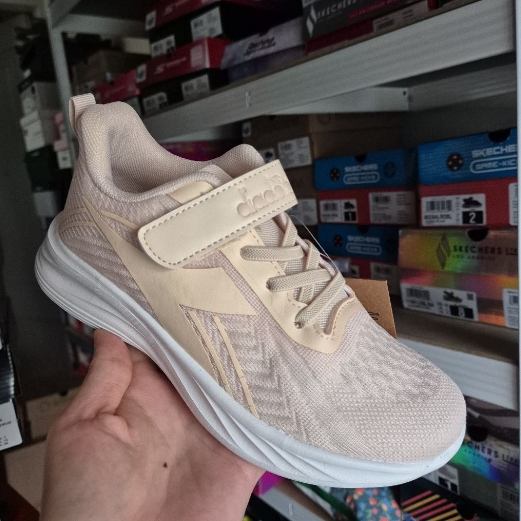 Diadora Mercy JR Sepatu Sneakers Anak Perempuan Original-Pink| Girls Kids Sneakers Shoes Diadora Ori