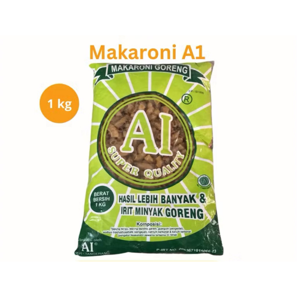 

Kerupuk Makaroni A1 macaroni Pipa Mentah Hasilnya Kembang Kemasan 1kg
