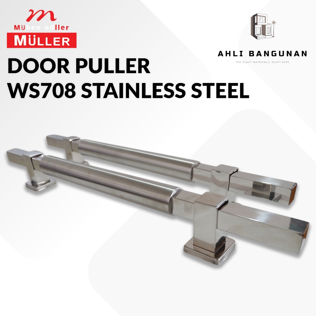 MULLER Door Puller / Tarikan Pintu / Gagang Pintu WS708 Stainless Steel