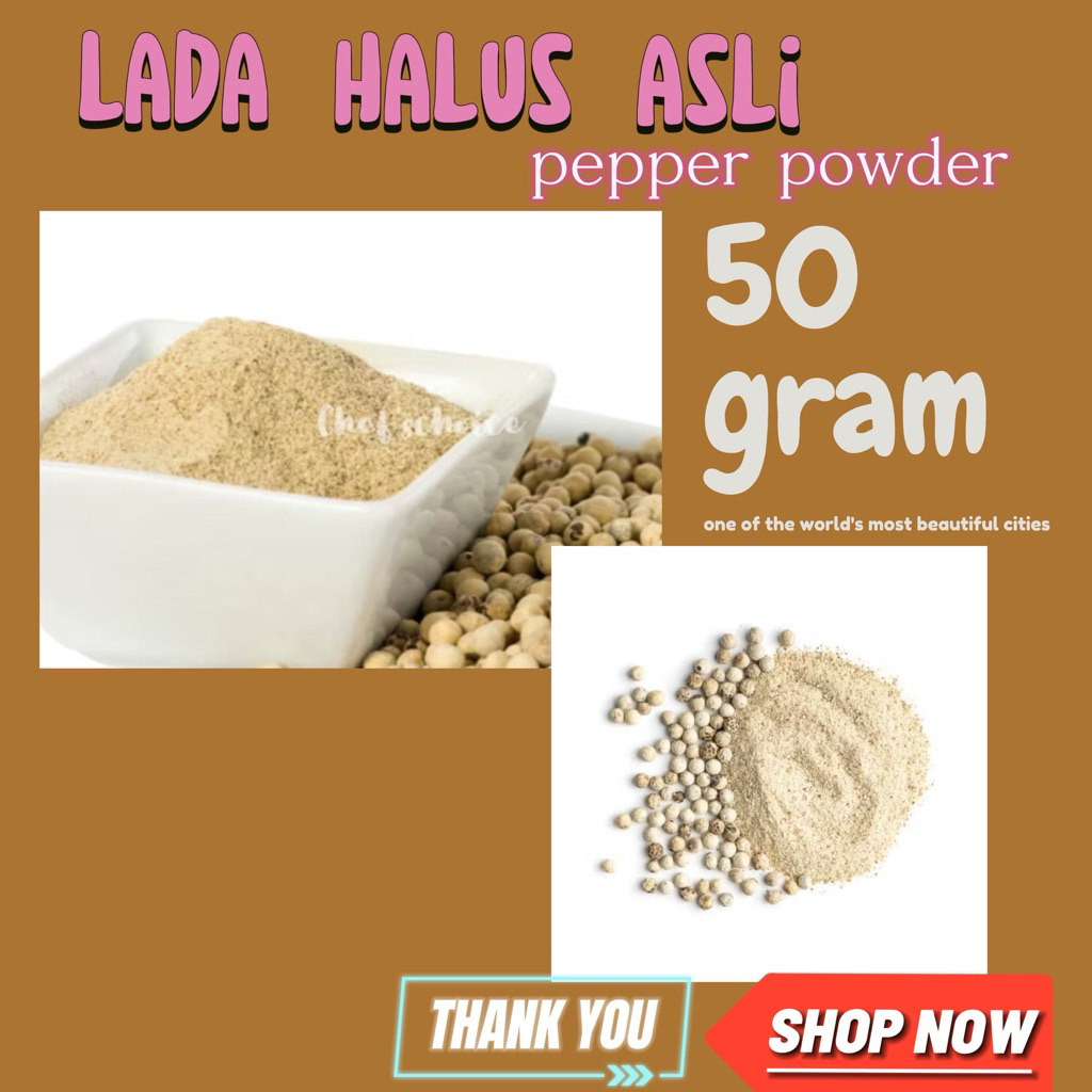 

Lada bubuk asli/ papper powder / kualitas terbaik / rempah 50gram